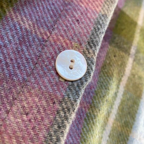 Earth Squared Plaid Wool Wrap Free Trade Hybrid Poncho Lap Blanket One Size NWT - Picture 5 of 13